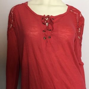 Free People boho shirt Henley top medium